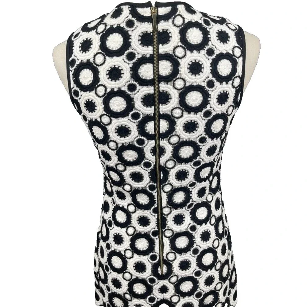 Kate Spade Dress Womens 2‎ Guipure Black White Crochet Lace Shift Sleeveless